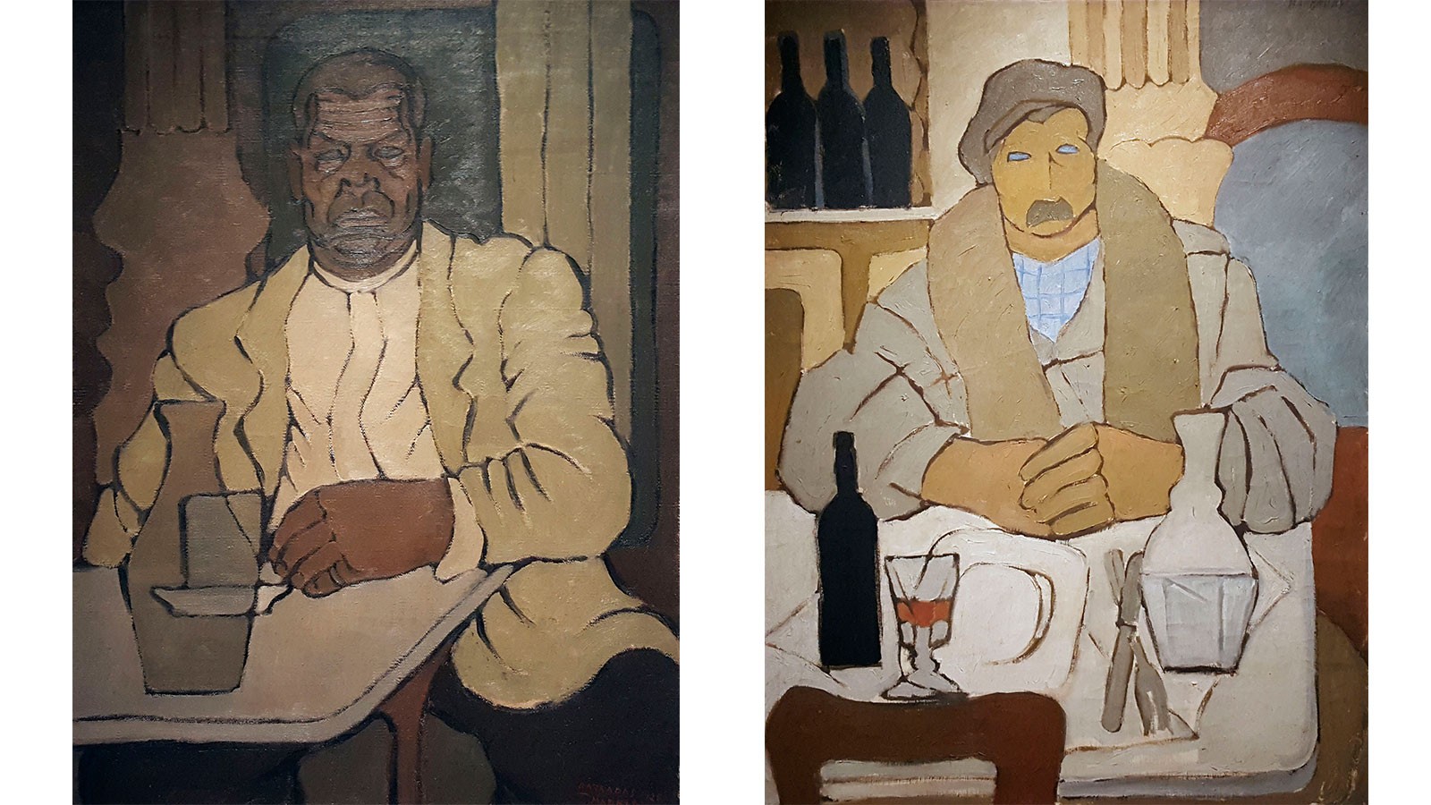 Barradas, Hombre en el café, 1925 y Hombre en la taberna, 1922